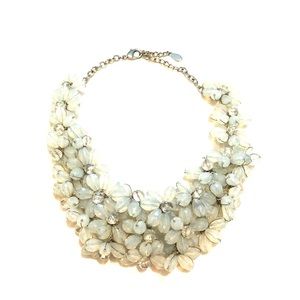Statement necklace, flowery crystals